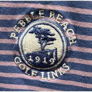 Men’s B. DRADDY Purple Striped PEBBLE BEACH GOLF Short Sleeve Shirt Size XL *A6